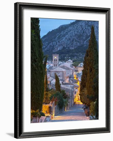 Steps of the Way of the Cross and Nostra Senyora Dels Angels Church, Pollenca, Mallorca, Balearic I-Doug Pearson-Framed Photographic Print