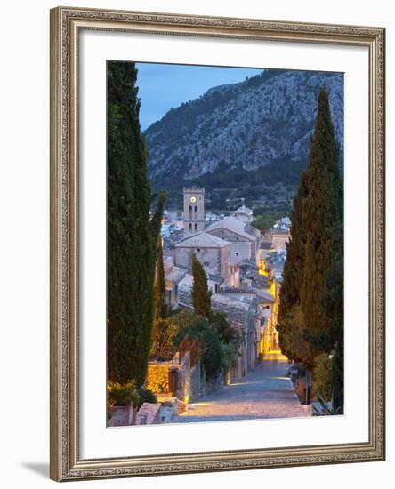 Steps of the Way of the Cross and Nostra Senyora Dels Angels Church, Pollenca, Mallorca, Balearic I-Doug Pearson-Framed Photographic Print