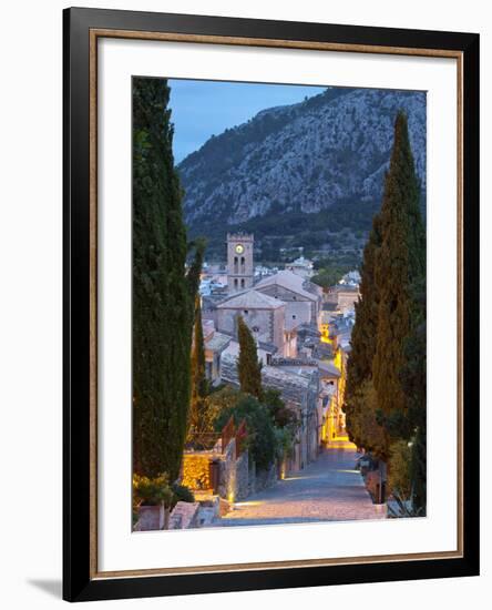 Steps of the Way of the Cross and Nostra Senyora Dels Angels Church, Pollenca, Mallorca, Balearic I-Doug Pearson-Framed Photographic Print