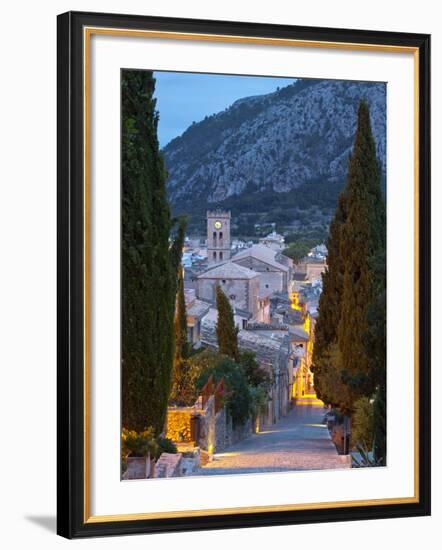 Steps of the Way of the Cross and Nostra Senyora Dels Angels Church, Pollenca, Mallorca, Balearic I-Doug Pearson-Framed Photographic Print