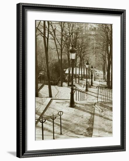 Steps to Montmartre, Paris, France-Walter Bibikow-Framed Photographic Print