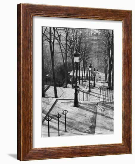 Steps to Montmartre, Paris, France-Walter Bibikow-Framed Photographic Print