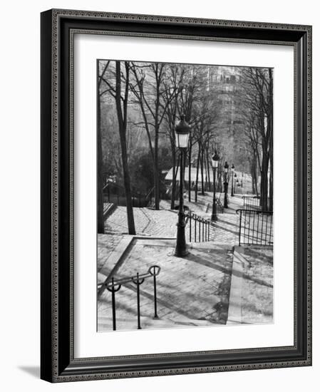 Steps to Montmartre, Paris, France-Walter Bibikow-Framed Photographic Print