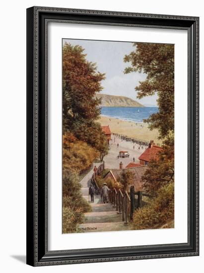 Steps to the Beach, Filey-Alfred Robert Quinton-Framed Giclee Print