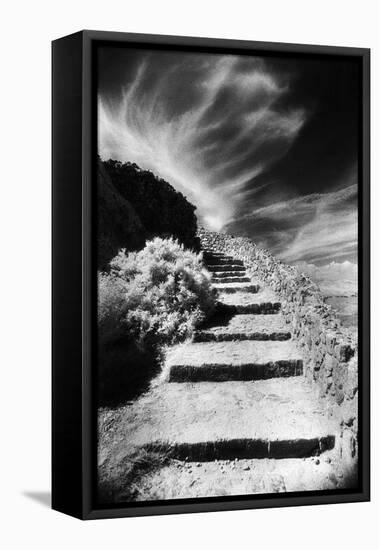 Steps Up to Queribus Castle, Languedoc, France-Simon Marsden-Framed Premier Image Canvas