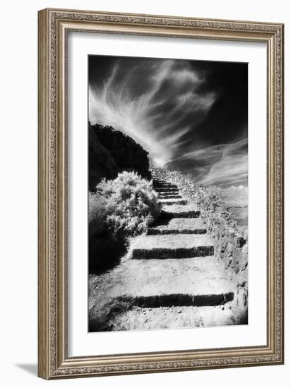 Steps Up to Queribus Castle, Languedoc, France-Simon Marsden-Framed Giclee Print