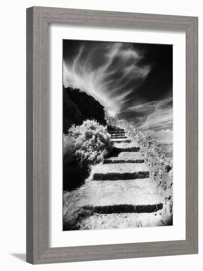 Steps Up to Queribus Castle, Languedoc, France-Simon Marsden-Framed Giclee Print