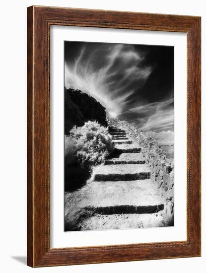 Steps Up to Queribus Castle, Languedoc, France-Simon Marsden-Framed Giclee Print