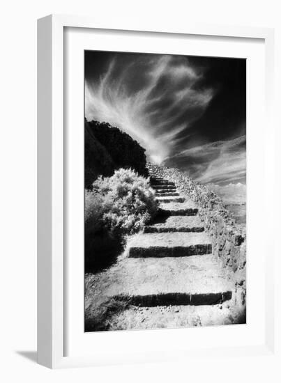 Steps Up to Queribus Castle, Languedoc, France-Simon Marsden-Framed Giclee Print