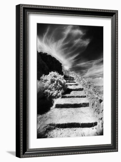 Steps Up to Queribus Castle, Languedoc, France-Simon Marsden-Framed Giclee Print