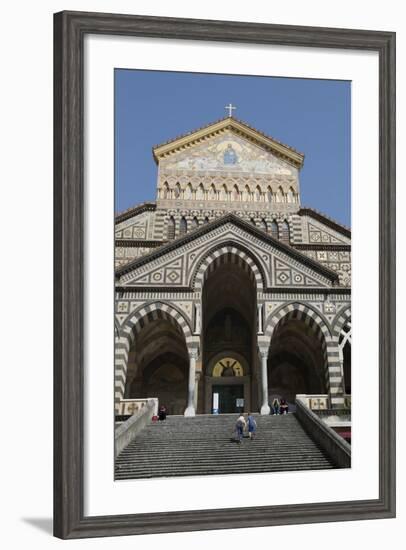 Steps Up to the Duomo Cattedrale Sant' Andrea in Amalfi-Martin Child-Framed Photographic Print