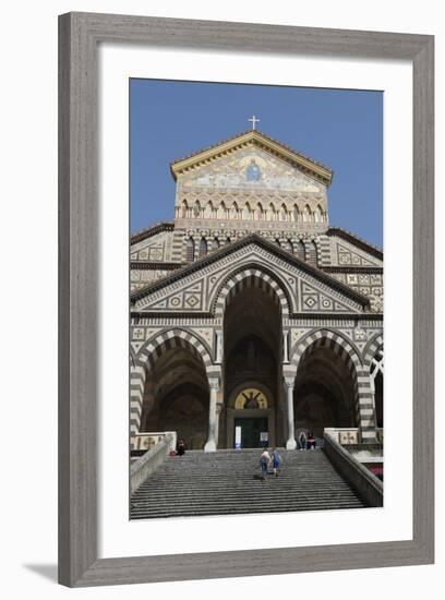 Steps Up to the Duomo Cattedrale Sant' Andrea in Amalfi-Martin Child-Framed Photographic Print