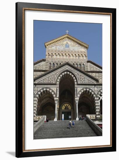 Steps Up to the Duomo Cattedrale Sant' Andrea in Amalfi-Martin Child-Framed Photographic Print