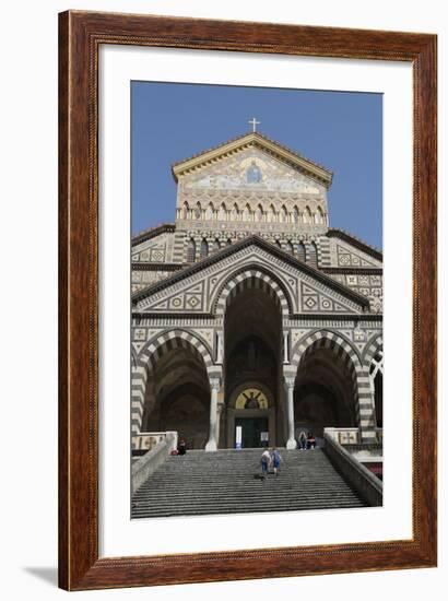 Steps Up to the Duomo Cattedrale Sant' Andrea in Amalfi-Martin Child-Framed Photographic Print