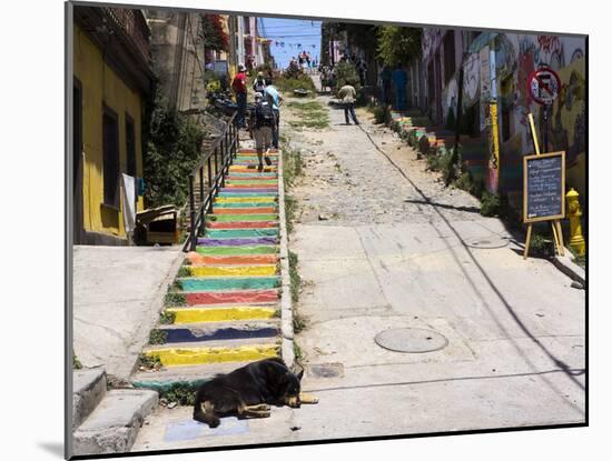 Steps, Valparaiso, Chile-Peter Groenendijk-Mounted Photographic Print