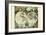 Stereographic Map of the World-Moses Pitt-Framed Art Print