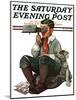 "Stereopticon" or "Sphinx" Saturday Evening Post Cover, January 14,1922-Norman Rockwell-Mounted Giclee Print