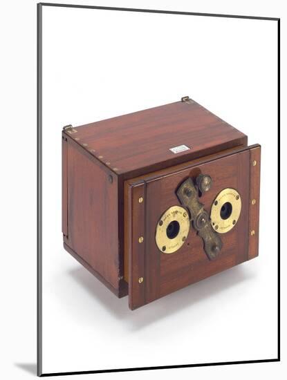 Stereoscopic Sliding Box Camera-J. J. Pyne-Mounted Giclee Print