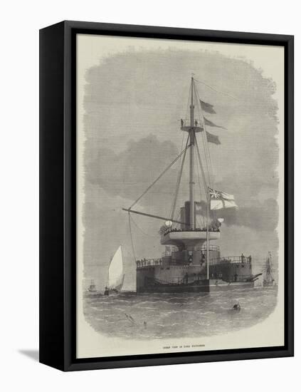 Stern View of HMS Thunderer-Edwin Weedon-Framed Premier Image Canvas