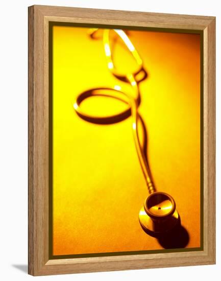 Stethoscope on Yellow Surface-null-Framed Premier Image Canvas