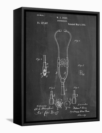 Stethoscope Patent-null-Framed Stretched Canvas