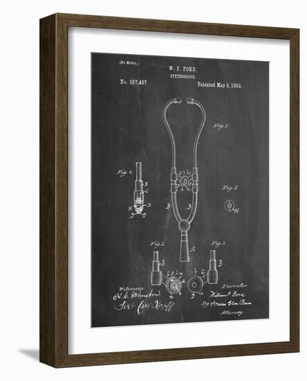 Stethoscope Patent-null-Framed Art Print
