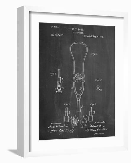 Stethoscope Patent-null-Framed Art Print