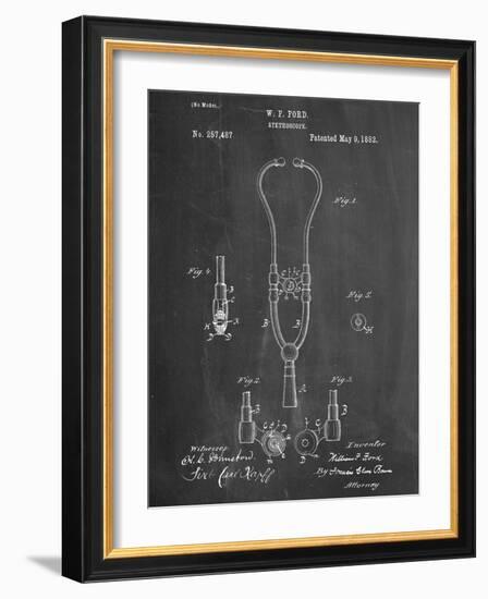 Stethoscope Patent-null-Framed Art Print