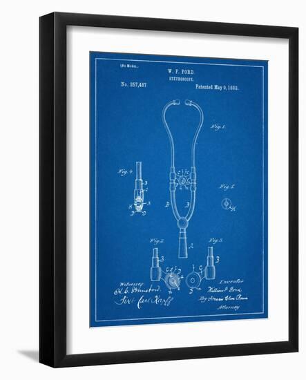 Stethoscope Patent-null-Framed Art Print