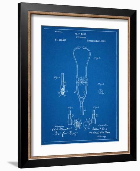 Stethoscope Patent-null-Framed Art Print