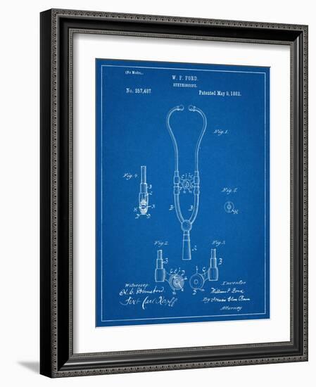 Stethoscope Patent-null-Framed Art Print