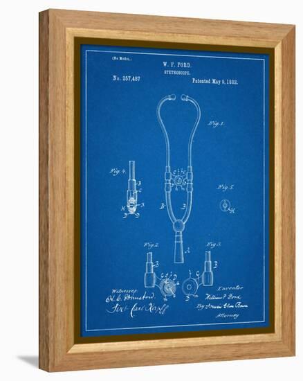 Stethoscope Patent-null-Framed Stretched Canvas