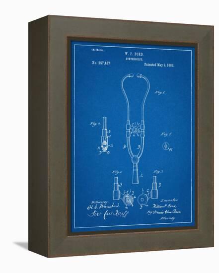 Stethoscope Patent-null-Framed Stretched Canvas