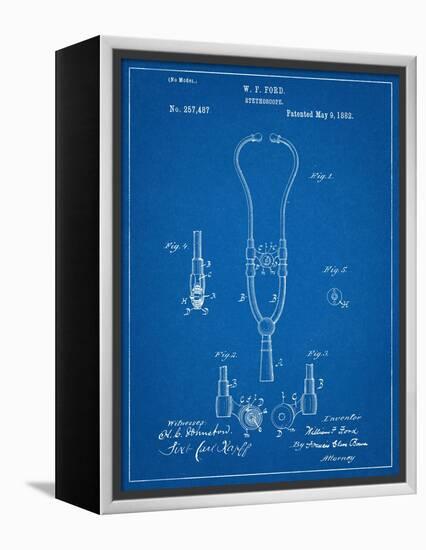 Stethoscope Patent-null-Framed Stretched Canvas