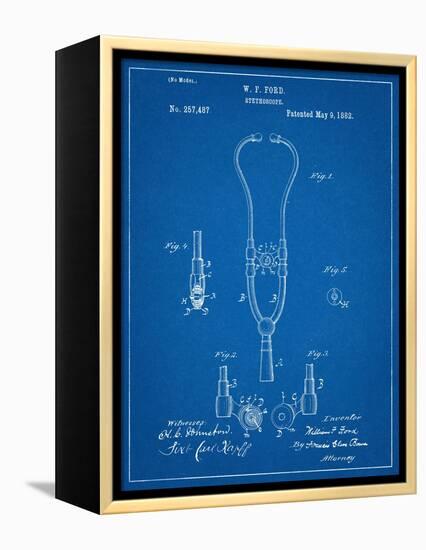 Stethoscope Patent-null-Framed Stretched Canvas