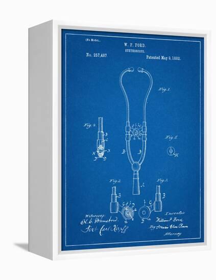 Stethoscope Patent-null-Framed Stretched Canvas