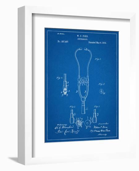 Stethoscope Patent-null-Framed Art Print