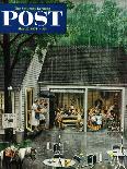 "Rain-out Birthday Party" Saturday Evening Post Cover, May 22, 1954-Stevan Dohanos-Giclee Print