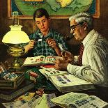 "Stamp Collecting", February 27, 1954-Stevan Dohanos-Giclee Print