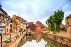 Colmar, Petit Venice, Bridge, Bike and Traditional Houses. Alsace, France.-stevanzz-Photographic Print