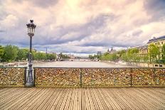 Love Padlocks on Pont Des Arts Bridge, Seine River in Paris, France.-stevanzz-Photographic Print