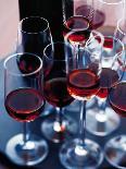 Red Wine in Several Glasses-Steve Baxter-Photographic Print