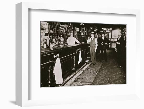 Steve Brodie in his bar, the New York City Tavern, New York City, USA, c1890s-Unknown-Framed Photographic Print