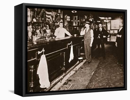 Steve Brodie in His Bar, the New York City Tavern-American Photographer-Framed Premier Image Canvas