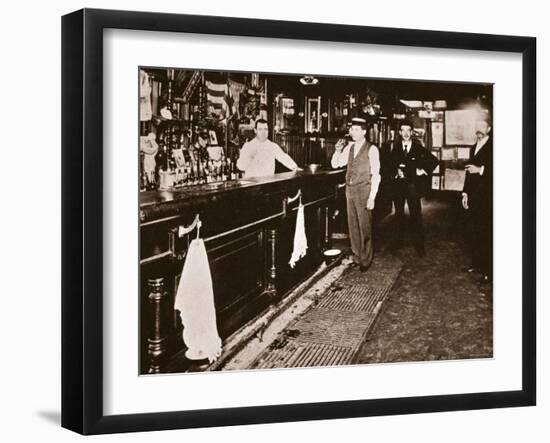 Steve Brodie in His Bar, the New York City Tavern-American Photographer-Framed Photographic Print