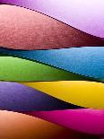 Colored Paper Background Stacked in Wedges-Steve Collender-Photographic Print