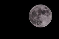 Blue Full Moon Isolated on a Black Sky-Steve Collender-Photographic Print