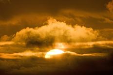 Sun Rising Through the Clouds at Dawn, ANWR, Alaska, USA-Steve Kazlowski-Photographic Print