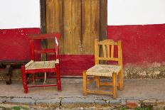 Mexico, Jalisco, San Sebastian del Oeste. Rustic Door and Chairs-Steve Ross-Framed Photographic Print