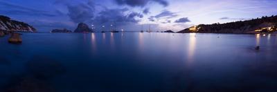 Evening Shot in Cala D'Hort with View to Isla De Es Vedra, Ibiza, Spain-Steve Simon-Photographic Print